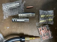 Consumibles de antorcha de soldadura 15AK, 0,6mm, 0,8mm, 0,9mm, 1,0mm, 1,2mm, boquilla de punta para Gas MIG, soporte de 15AK MIG soplete de soldar MAG, 14 Uds.