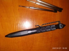 ZK20-pluma táctica de defensa antideslizante de aluminio, Kit de supervivencia con interruptor de vidrio de acero, portátil, de alta calidad