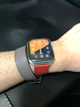 Correa de cuero de vaca 100% auténtico para Apple Watch 6 SE 5 4, correa de 42MM, 38MM, 44MM y 40MM para iWatch 6 5 4