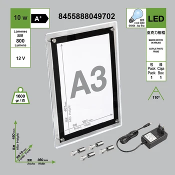 Acrylic LED photo frame, HD LED display frame 48*36*1, suitable for home, shop advertising
Acrylic LED photo frame, HD LED display frame 48*36*1, suitable for home, shop advertising