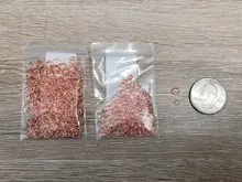 Lote de anillos abiertos de 3-20mm, 50-200 unids/lote, conectores de anillos partidos de oro rosa para DIY, joyería, accesorios Diy