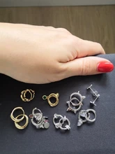 ANENJERY de Plata de Ley 925 de circón brillante geométrico pequeño aro pendientes para las Mujeres Nuevo versátil accesorios oído S-E1441