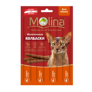 Molina chewing sausages D/cats Olenin and goose, 20g-12 PCs
Molina chewing sausages D/cats Olenin and goose, 20g-12 PCs