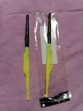 2 uds. Ganchos para pesca con mosca, herramientas para atar, separador de anzuelos de pesca, separador de plástico, removedor de anzuelos, Disgorger, recolector de nudos, nivel amarillo + negro