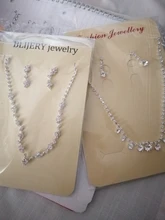 Blijary-Conjunto de joyería nupcial de cristal plateado para dama de honor, Gargantilla geométrica, collar, pendientes para mujer, conjuntos de joyería de boda