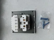 Enchufe USB Toma de corriente estándar de la UE doble Usb de pared hembra cargador AC110V-250V 16A Panel de vidrio de cristal/Panel de plástico de