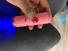 Mini lámpara portátil UV 9 LED Morado para secado de uñas, linterna para esmalte de uñas en Gel artístico, herramientas de máquina