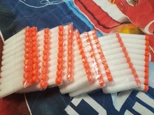 Dardos blandos y luminosos para pistola de juguete, saetas de agujero hueco, de 100 uds, cabeza de 7,2cm, repuesto de balas de juguete