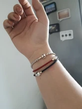Pulsera de piel trenzada 100% auténtica para hombre y mujer, brazalete con abalorio, joyería masculina para amantes de los minutos