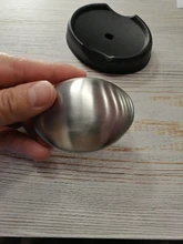 Jabón desodorante de acero inoxidable, jabones de Metal desodorizantes, herramientas de limpieza bactericida para lavado de manos, Plata de Forma ovalada, 304, 1 ud.