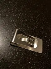 De acero inoxidable negro fino, de bolsillo, Clip de dinero en efectivo funda, soporte MU8669