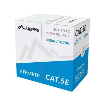 Bobina de cable apantallado lanberg lcf5-11cc-0305-s - rj45 - cat5e - ftp - awg24 - 305m - gris - trenzado
Bobina de cable apantallado lanberg lcf5-11cc-0305-s - rj45 - cat5e - ftp - awg24 - 305m - gris - trenzado