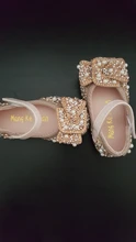 Zapatos de princesa brillantes para niños, zapatillas de perlas con diamantes de imitación para fiesta y boda, D487, 2020