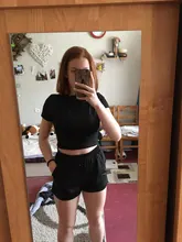 2 piezas de mujer verano o-Cuello Top corto Casual 2020 mujeres ropa chándal bolsillos sueltos pantalones cortos de dos piezas