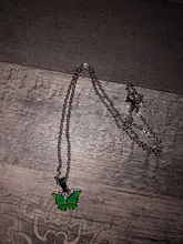 JUCHAO-colgante de acero inoxidable con forma de mariposa para mujer, collar con Control de temperatura, cambio de Color, joyería