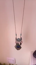Nuevo estilo Tassel Peacock Feather Bohemio Collar largo Shell Suéter Cadena de cuero Joyería Exagerado Diseño Envío de la gota