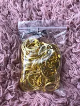 20 unids/lote llavero Chapado en 6 colores 50mm largo partido redonda llaveros al por mayor