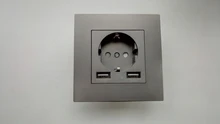 COSWALL-puerto de carga USB para ordenador, Panel de carga USB Simple, negro, blanco, gris, serie E20, Rangle completo, Rusia, España, enchufe de pared estándar de la UE