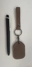 LLavero de cuero de vaca, llavero, etiquetas de Control de acceso, etiqueta para llave, tarjeta de identificación, funda, llavero, bolsa de tarjeta de acceso, etiqueta para llave, anillo