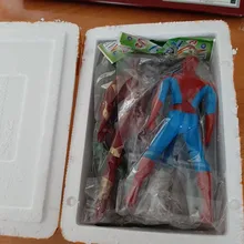 Muñeco de acción giratorio de PVC de 18cm, modelo regalo coleccionable de superhéroes, Marvel, Spiderman, Iron Man, escala 1/12