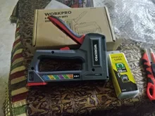 WORKPRO 6 en 1 grapadora de pistola grapadora Manual grapadora tapicería de muebles de plástico clavadora herramienta de servicio pesado grapadora para casa