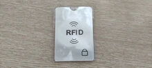 Funda de aluminio con bloqueo NFC para tarjetas de Anti RFID, funda con tarjetero, protección antirrobo para billetera plateada