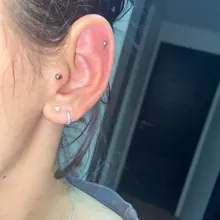 ROXI-Pendientes minimalistas de plata de ley 925, pendientes de botón, bola, delicado, diminuto, pendientes pequeños, de hélice, para cartílago, piercing, 3