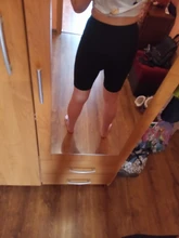 Pantalones cortos finos de cintura alta para mujer, Shorts de motorista informales, ajustados hasta la rodilla, color negro, ropa de calle