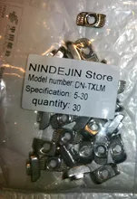 NINDEJIN-cabeza de martillo de tuerca de acero al carbono, tornillos de ranura en T deslizantes, M3, M4, M5, M6, M8, 2020, 3030, perfil de aluminio, serie 4040, 30 Uds.