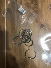 Anillo de aro con forma de hoja metálica suelta para encuadernación, juego de 10 Uds./1 unidad, llavero multifuncional, álbum DIY