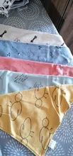 Bebé triángulo Algodón Doble Baberos 5 unids/lote de impresión de dibujos animados de Saliva toalla bebé niños niñas alimentación delantal baberos Bandana de algodón