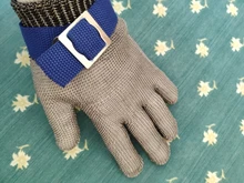 Guantes de seguridad laboral de acero inoxidable, 1 Uds., anticorte, malla metálica, para carnicero