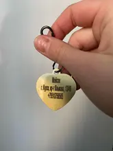 Placa de identificación con grabado gratis para perros y gatos, placa con nombre personalizada, antipérdida, con forma de corazón, colgante para Collar