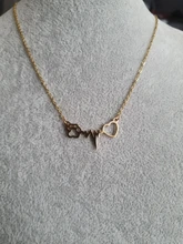 DOTIFI-collar de acero inoxidable para mujer, colgante de corazón de amor, joyería de compromiso, Color dorado y plateado