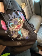 Sudaderas con capucha de Stitch de Disney para mujer, suéteres Harajuku, Tops Kawaii informales con cuello redondo, Sudadera con capucha con estampado de Ángel de manga larga