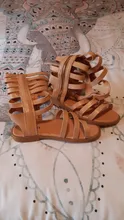 Sandalias romanas de cuero para niñas, zapatos de gladiador a la moda para niñas pequeñas, de alta calidad, para verano, B969, 2021