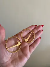 Pendientes Red Hip-hop Street, Hip Hop, forma de gancho, pendientes de acero de titanio, gancho, pendientes redondos