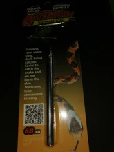 Gancho de serpiente de acero inoxidable, negro plateado, mango largo ajustable, herramientas para capturar, Tong