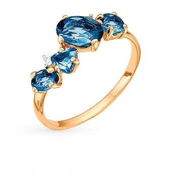 Gold ring with Topaz and cubic zirconia sunlight sample 585 test
Gold ring with Topaz and cubic zirconia sunlight sample 585 test