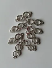 Digital 8 oro símbolo de infinito abalorio de Metal conector accesorios collar de la pulsera de la joyería DIY producción