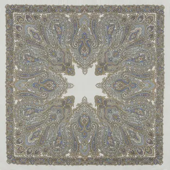 Scarf Pavlovo Posad with silk fringe 125x125 1008-1 "Olga labzina", View 1
Scarf Pavlovo Posad with silk fringe 125x125 1008-1 "Olga labzina", View 1