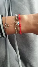 La suerte de Turquía pulseras de ojo maligno para mujer 6 unids/set hecho a mano trenzado Rojo Negro cuerda 7 nudos joyería de la suerte pulseras de la amistad