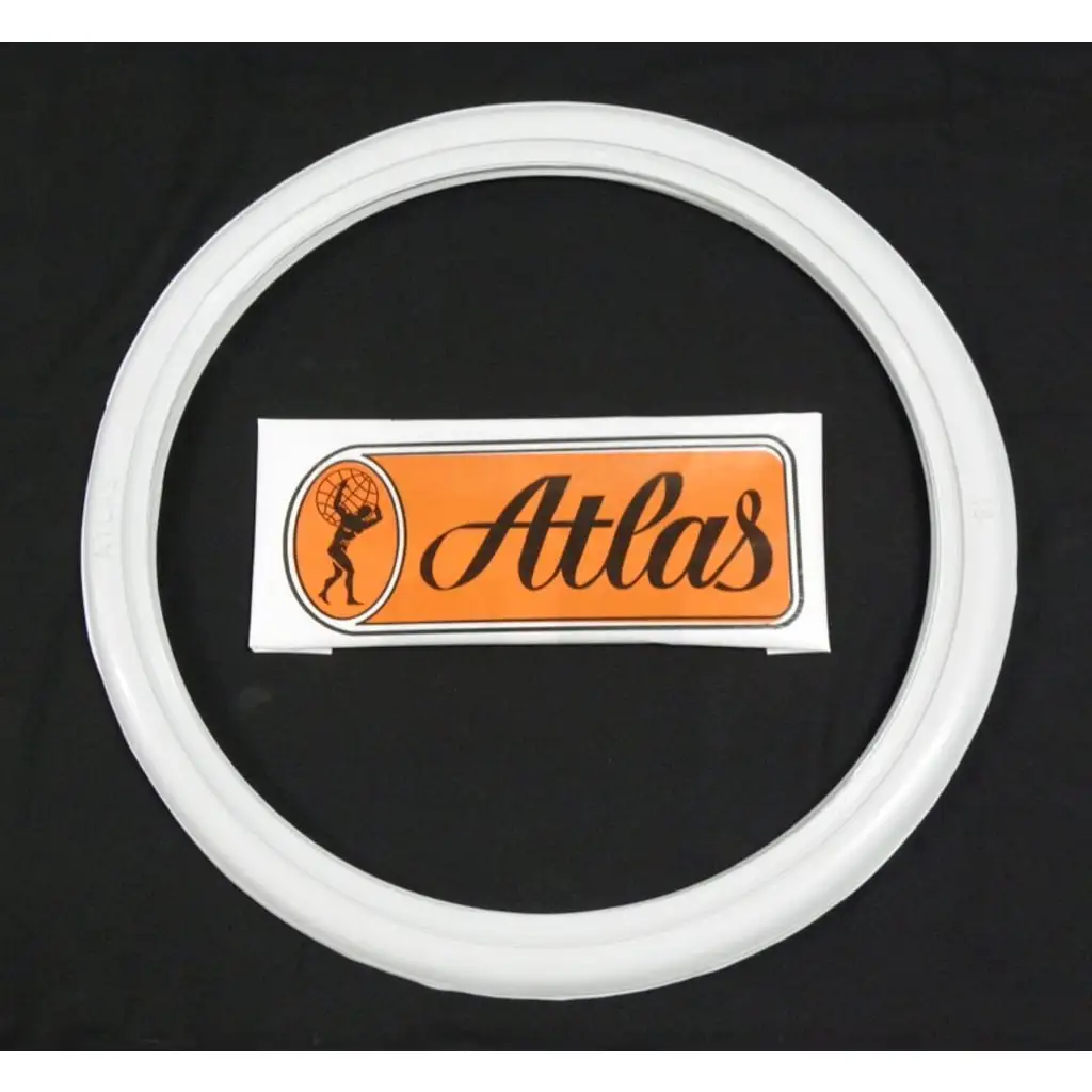 Set of 2 Pieces Atlas Lyon White Motorcycle Tire Shoulder Sidewall 10" to 21" inches Rim Wall Topper Antique Car Automobile
Set of 2 Pieces Atlas Lyon White Motorcycle Tire Shoulder Sidewall 10" to 21" inches Rim Wall Topper Antique Car Automobile
