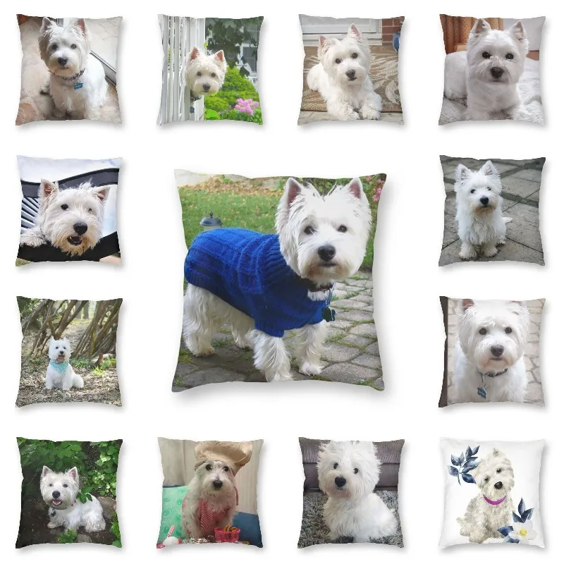 West Highland White Terrier Cushion Cover 45x45cm Home Decor Print Cute Westie Dog Throw Pillow for Living Room Double-sided
West Highland White Terrier Cushion Cover 45x45cm Home Decor Print Cute Westie Dog Throw Pillow for Living Room Double-sided