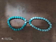 2 unids/set brillante imán par pulsera Vintage Natural piedra distancia emparejado pulsera de los amantes de la joyería de regalo de día de San Valentín