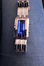 Reloj de lujo para amantes de los hombres y las mujeres de acero inoxidable azul binario luminoso LED pantalla electrónica relojes deportivos de moda para mujeres