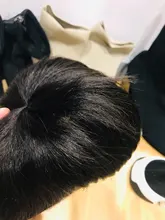 AILIADE-peluquín Natural para hombre, piezas de cabello liso negro Real, peluca para hombre, sistemas de repuesto, 16*18