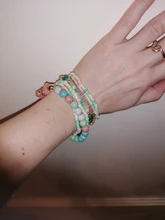 3-4 unids/set moda multicapa cuentas de piedra de cristal encantos borla Pulseras y brazaletes Pulseras Mujer pulsera Boho para Mujer regalo