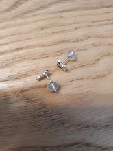 Pendientes asimétricos de Plata de Ley 925 para niños, con cierre de tuerca de hueso de pescado y gato, joyería antialérgica para bebés y estudiantes