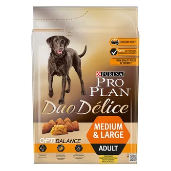 Pro Plan Duo Delice Medium & Large для взрослых собак средних и крупных пород, 2,5 кг
Pro Plan Duo Delice Medium & Large для взрослых собак средних и крупных пород, 2,5 кг